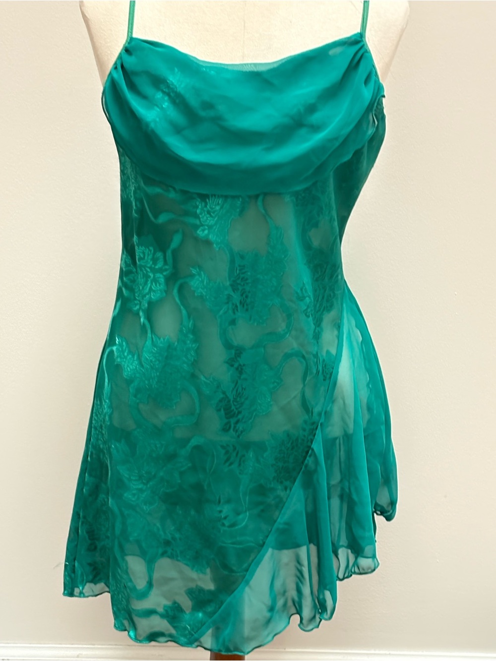 Vintage Emerald Nightgown-- Shirley of Hollywood